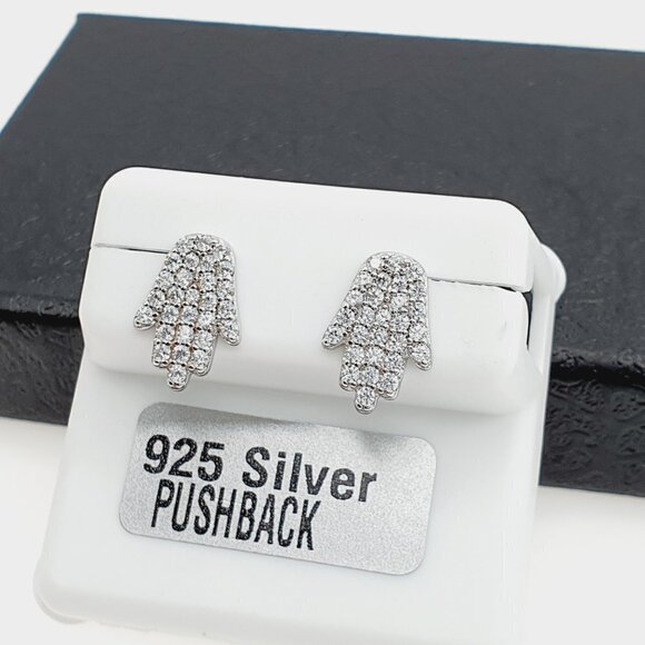 "925 sterling silver luxury CZ earrings for women/girls, Best for gift,RJUS2104 - Picture 3 of 9